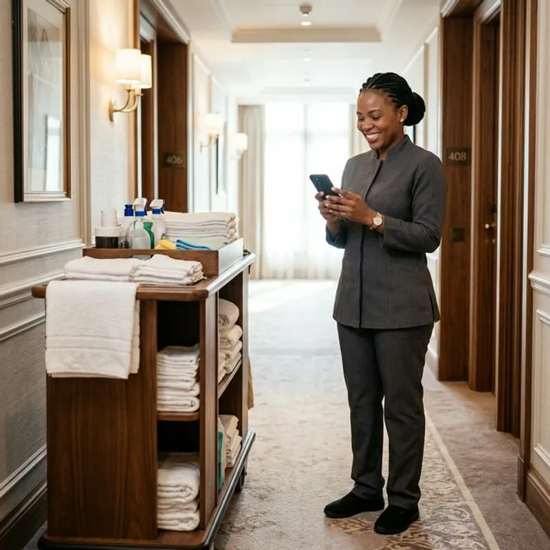 Housekeeping frontline worker