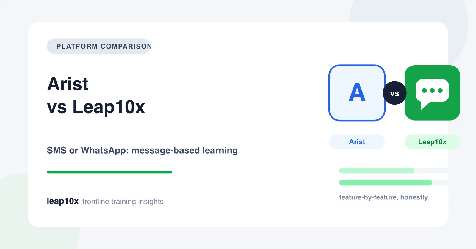 Arist vs Leap10x: Message-Based Learning Compared (SMS vs WhatsApp)