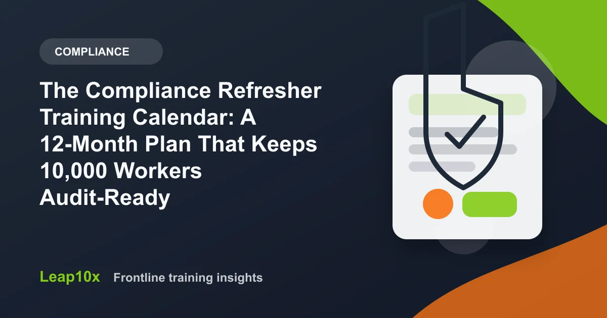 The Compliance Refresher Training Calendar: A 12-Month Plan That Keeps 10,000 Workers Audit-Ready