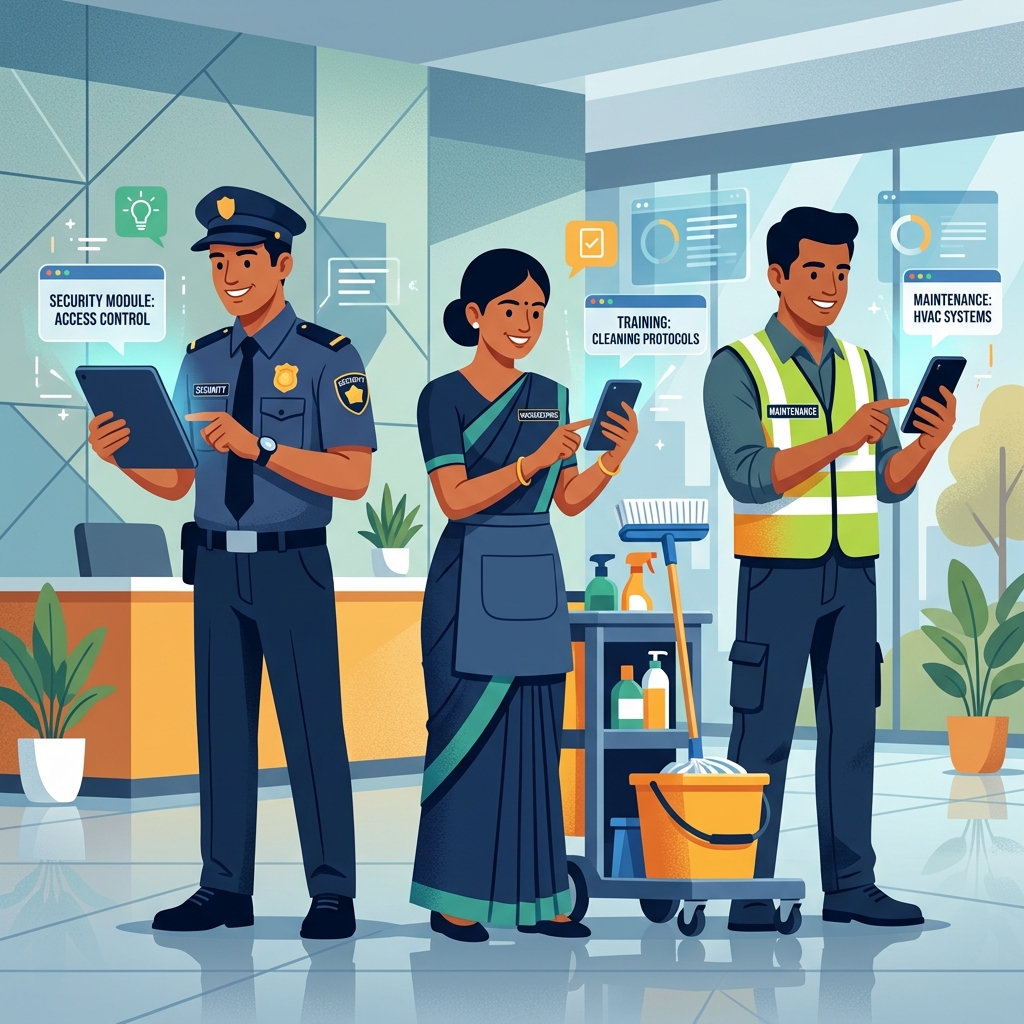 Facility Management Training: How to Onboard and Upskill Housekeeping, Security, and Maintenance Teams