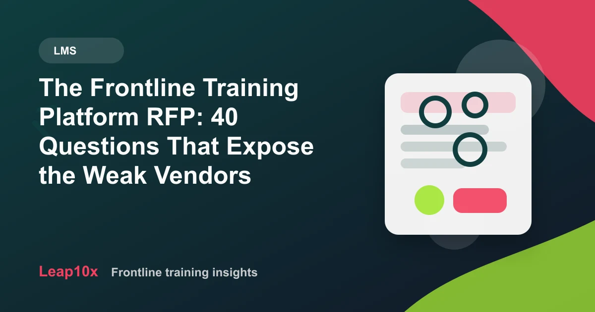 The Frontline Training Platform RFP: 40 Questions That Expose the Weak Vendors
