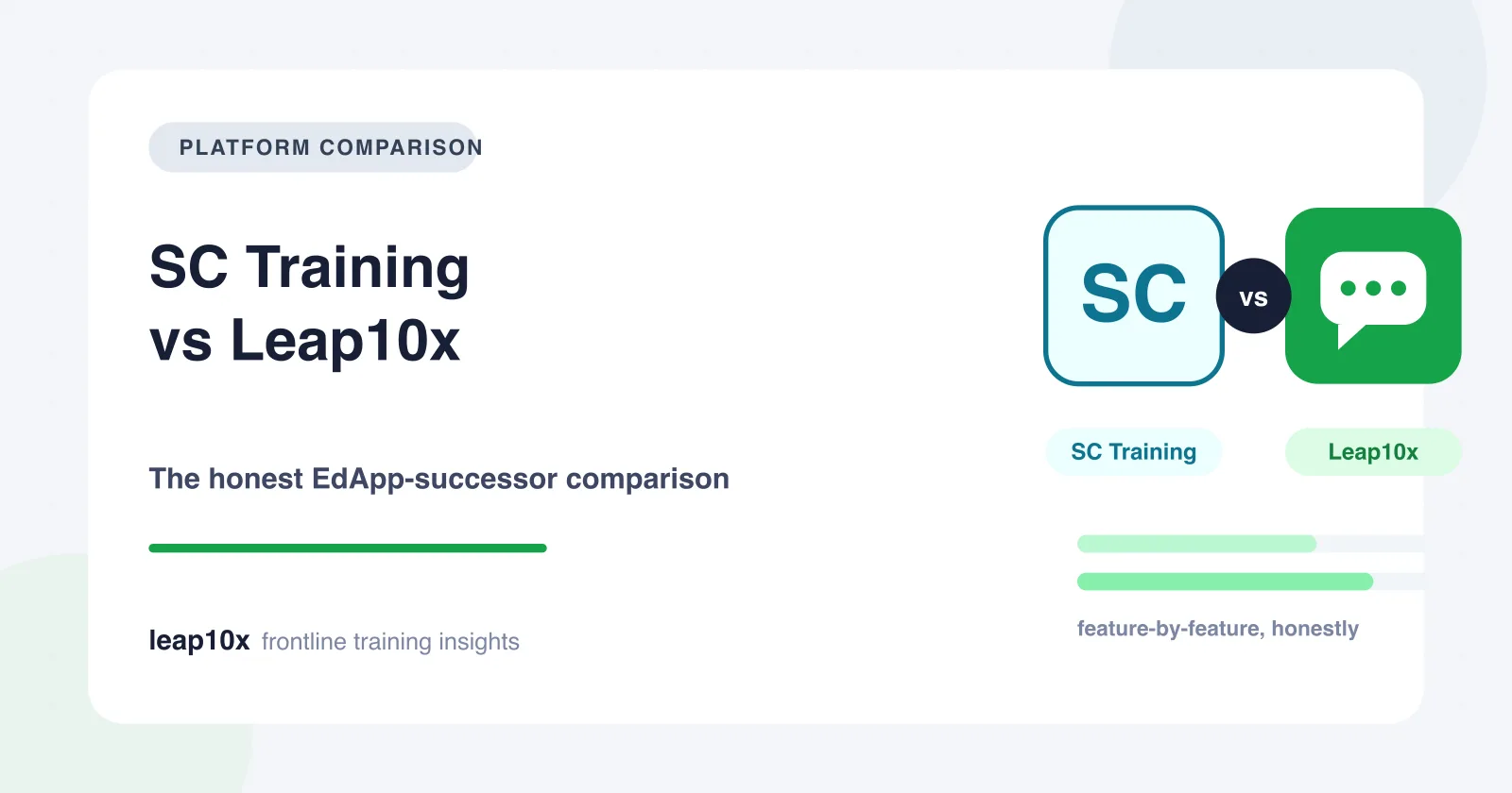 SC Training (Formerly EdApp) vs Leap10x: An Honest Comparison for Frontline Teams